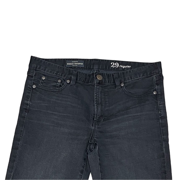 J.Crew Mid Rise ToothPick Charcoal Jeans Size 29 - Picture 7 of 10